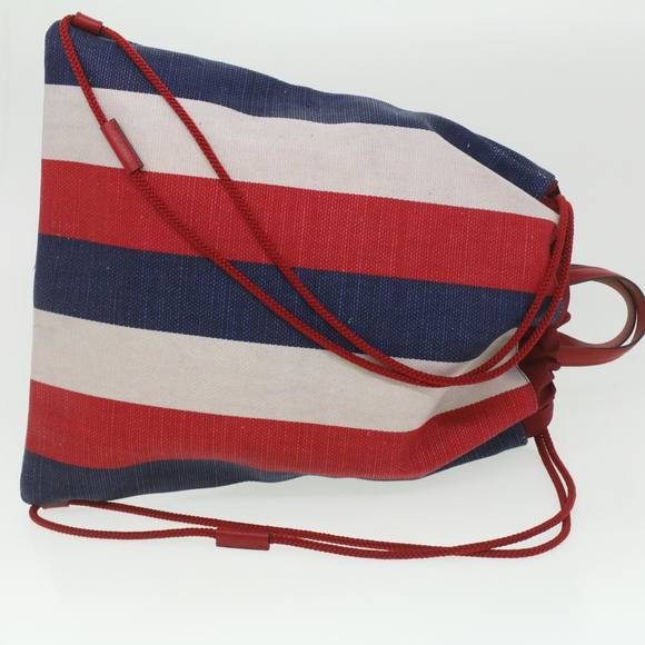 GUCCI Web Sherry Line Backpack Canvas Tricolor Red Blue Green 473872 Auth am3970 - Picture 8 of 16